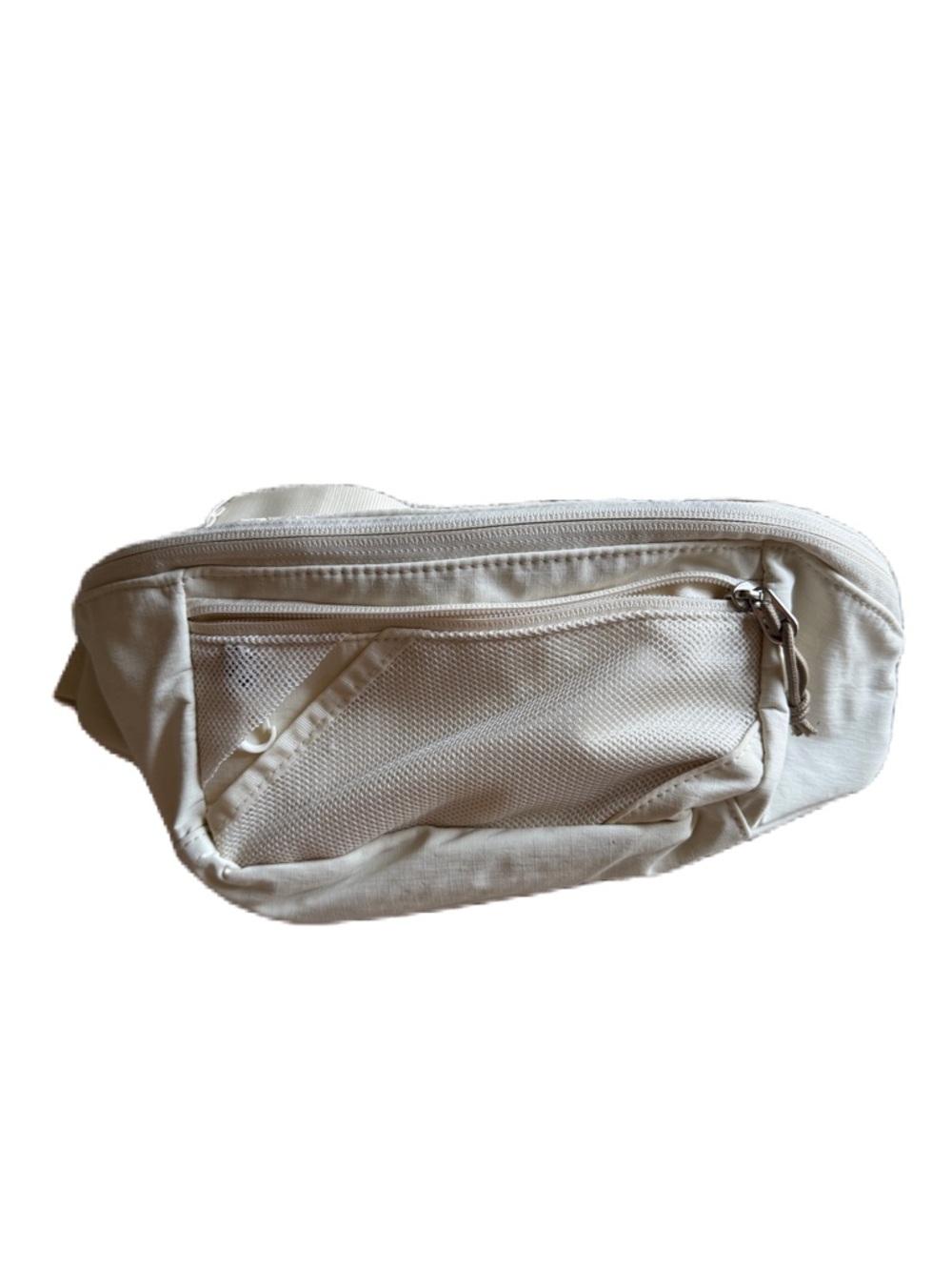 Neutral Cream Women’s Waist Bag - Casual Crossbody Belt Bag